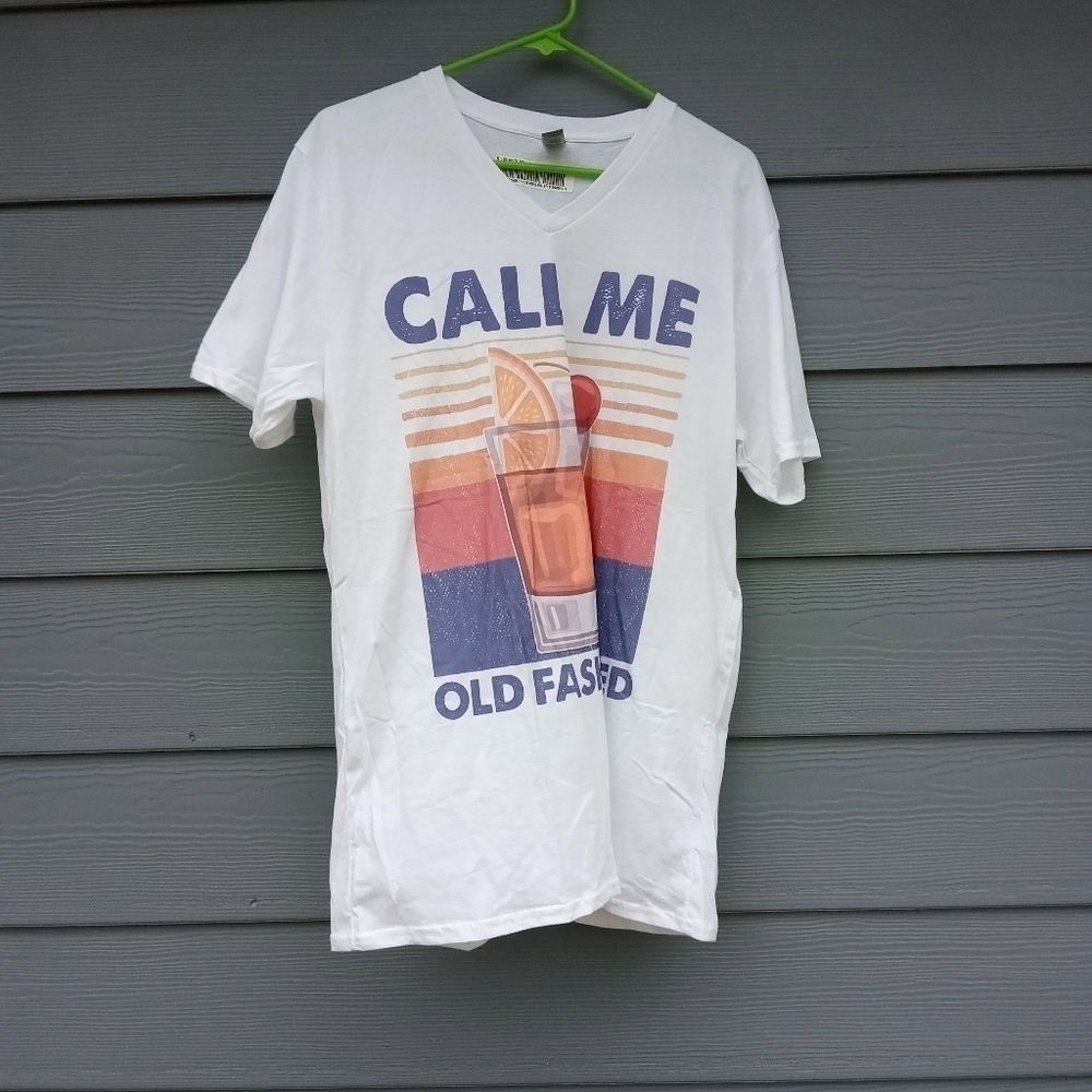 New Mens Call Me Old Fashioned Novelty Graphic T Shirt Size Large
